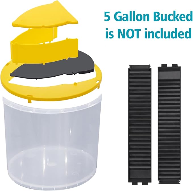 2PACKS Mouse Trap Bucket Adapted to 5 Gallon Bucket Lid Rat Trap Comes with Mouse Catching Stickers Automatic Reset for Indoor Outdoor Use Reusable