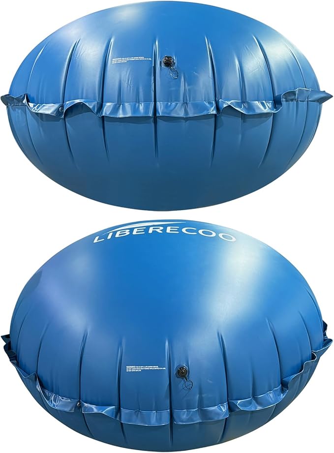 LIBERECOO 8FT Round Pool Cover Pillows for Above-Ground Swimming Pools, 0.4mm Extra Durable Long-Lasting Inflatable Winter Pool Pillows, Ropes Included