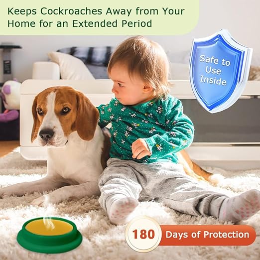 32 Pack Cockroach Gel Bait, Highly Effective Roach Killer Indoor Infestation Solution, Fast Acting Cockroach Killer Indoor Home Kitchen Use, Easy to Apply & No Mess Roach Bait, Long-Lasting