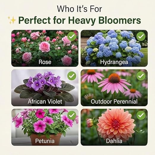 BuildASoil Vegan Bloom Booster & Flower Fertilizer - Plant Food for Organic Hydrangea, Roses, Hibiscus, and Vegetables - Natural Soil Flower Food - Best Fertilizer for Vegetable Garden - 1 LB Bag