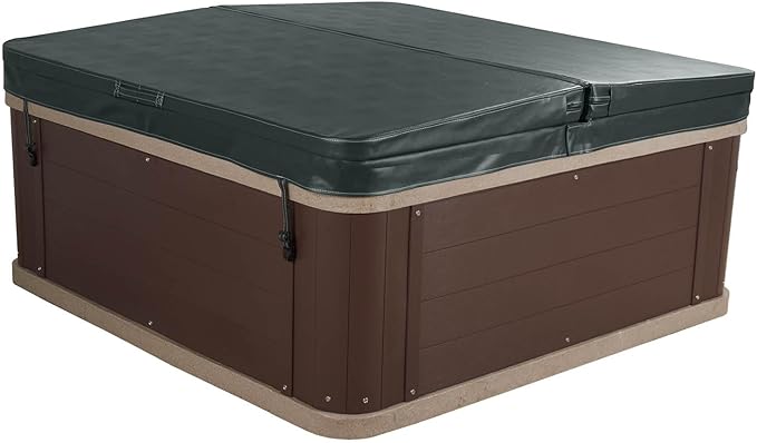 AquaLife Ariana™ 7-Person 30-Jet Non-Lounger Hot Tub with LED Lighting, Insulated Cover, Built-in Ice Bucket, Stainless Steel Heater and Ozonator