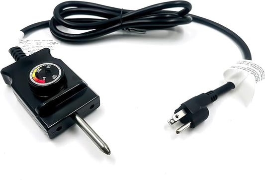 Power Cord For Masterbuilt Electric Smoker Replacement Parts,Electric Skillet Cord Replacement Analog Control Plug Dial Knob Temp Thermostat Controller Masterbuilt Smoker Grill Accessories