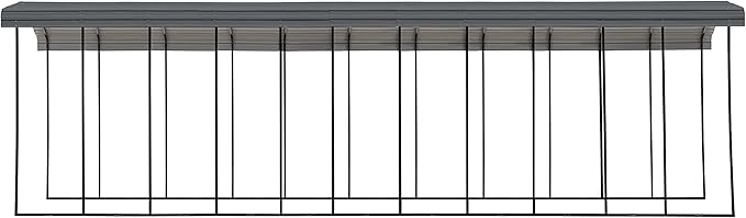 Arrow Carports Galvanized Steel Carport, RV Metal Carport Kit, 14' x 51' x 14', Charcoal