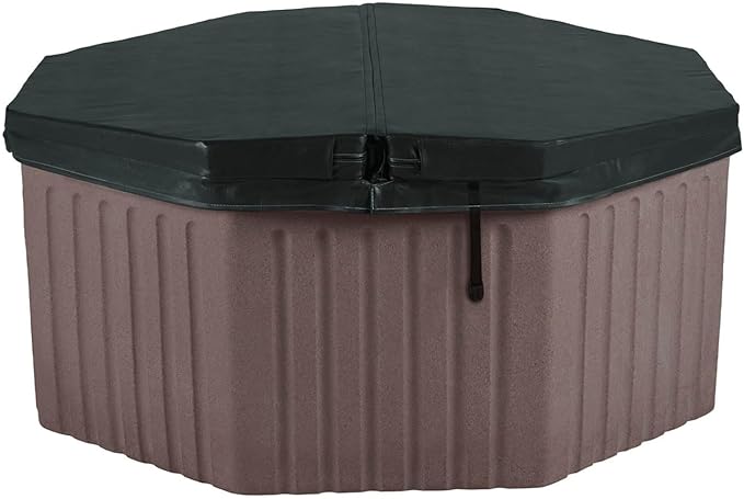 AquaLife Invi 5-Person Hot Tub with 11 Hydro Jets, LED Lighting & Insulated Cover – Non-Lounger Spa for Relaxation & Therapy