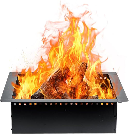 36 inch Outdoor Fire Pit Liner, Square Heavy Duty Fire Pits, Rim Insert Firepit for Outside, DIY Campfire Fireplace
