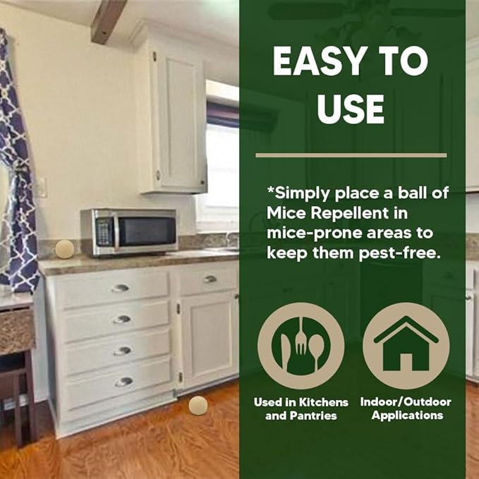 Rodent Repellent Indoor,Mouse Repellent,Mice Repellent Indoor,Rodent Away Repellant,Rat Repellent,Keeps Mice Away,Peppermint Oil Repel Mice from Nesting,Covers 50 sq. ft,Effective for 60-90 Days-4P