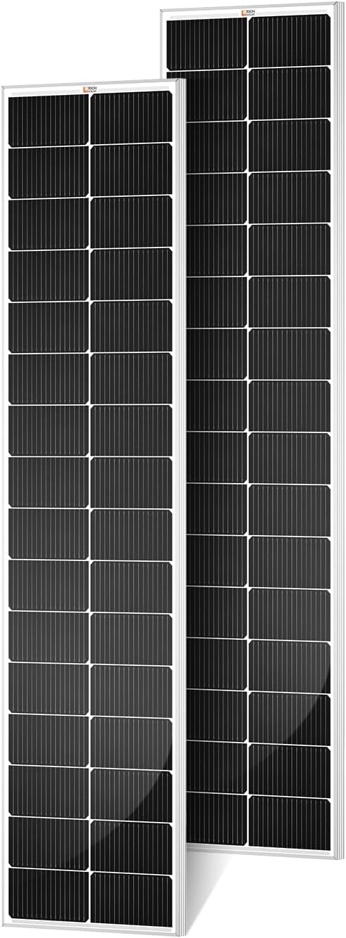 RICH SOLAR MEGA 130 Slim 2 Pack of 130 Watt Monocrystalline Solar Panel for RV, Trailer, Motorhome