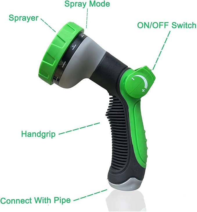 50Ft Metal Garden Hose durable stainless steel Water Hose, flexible, lightweight hose is resistant to kinks and tangles.With 10-way nozzle, strong 3/4” metal fittings, and a Stop Valve.