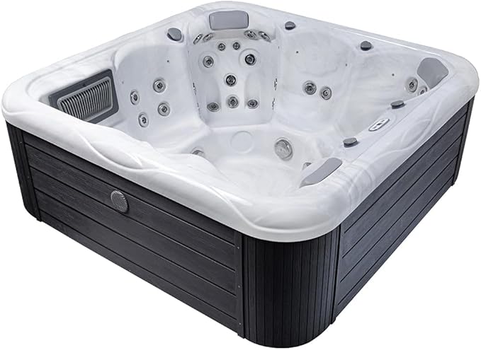 Bueno Spa New York 6 - Person - 49 Jet Hot Tub with New Artic Max Insulation, LED Lights, Ozonator, and Cover
