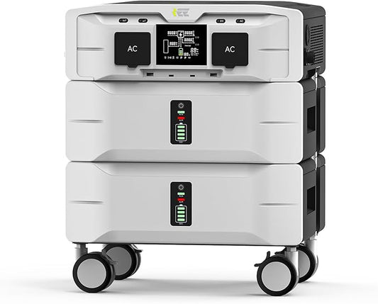 IEE 5120Wh Portable Power Station SP5000, 120/240V, 5000W(Peak 9000W) AC Output Solar Generator, Expandable Capacity, LFP Battery Generator for Home Use, Camping, Emergencies, Power Outages, RVs