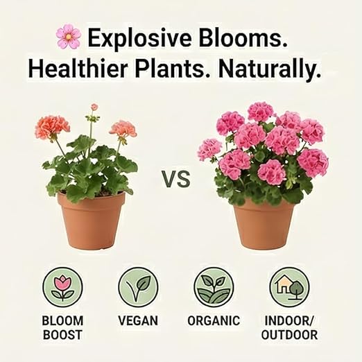 BuildASoil Vegan Bloom Booster & Flower Fertilizer - Plant Food for Organic Hydrangea, Roses, Hibiscus, and Vegetables - Natural Soil Flower Food - Best Fertilizer for Vegetable Garden - 1 LB Bag