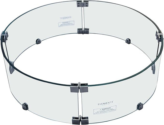 All Fire Table Pit Wind Screens and Stainless Steel Buner Lid from ELEMENTI | ELEMENTI Plus and MODENO (Wind Screens, Round 24.4" WS - 001)