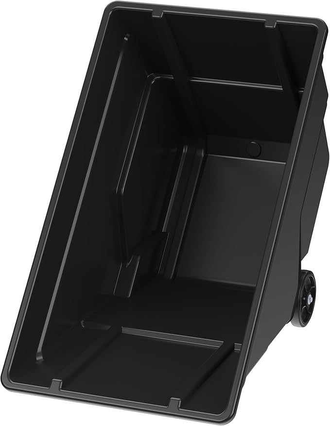 Akro-Mils 77810BLACK Akro-Tilt Heavy-Duty 2.0 Cubic Yard Plastic Truck Utility Cart, Loads up to 2000 lbs., 400 Gallon Capacity, Black
