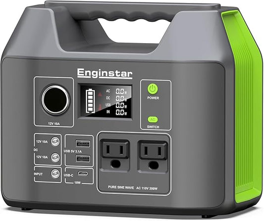 Solar Generator, 296Wh Portable Power Station,110V Pure Sine Wave, 80000mAh Backup Battery Power Supply for CPAP Outdoor Camping, Traveling, and Emergencies
