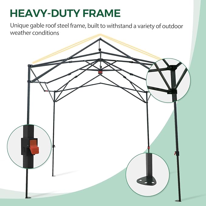 6x6 Pop Up Walk-in Greenhouse, Indoor & Outdoor PE Cover Green House with Power Access Ports, Roll-up Zippered Doors and Windows, Green