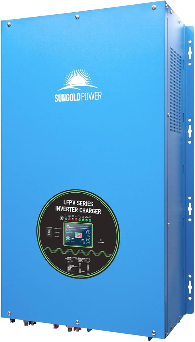 SUNGOLDPOWER 15000W 48V Inverter charger, Input 240V AC,Output 120/240V Split Phase Pure Sine Wave Inverter, Low Frequency Inverter, Heavy Duty Inverter for off Grid System（MPPT excluded）