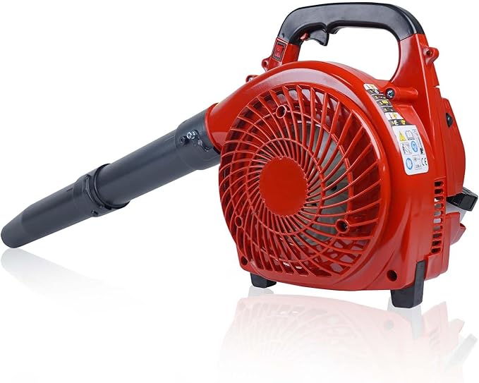 Gas Powered Leaf Blower, 28 CC 1.1-HP 2-Stroke Engine, Powerful 490 CFM & 280 MPH Gas Leaf Blower, Lightweight Handheld Design for Lawn Care, Driveway Cleaning, and Light Snow Removal