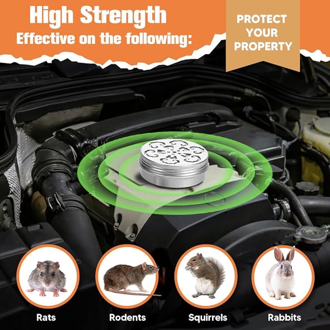 Pest Repellent, Rodent Repellent for Car Engines, Mouse Repellents for Car, RV Mice Repellent Indoor, Rat Repellent﻿ Under Hood, Keep Mice Out of Camper, Peppermint to Repel Mice and Rats-2P