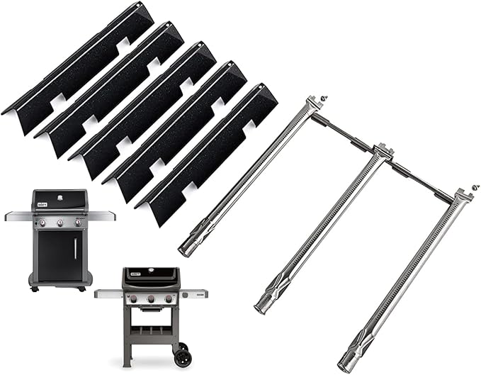 Grill Parts for Weber Spirit 2 Grill Replacement Parts Weber GS4 Spirit II/I S310 E310 E320 S320 S330,for Webber Part 69898 69787 67025 Burner Tube &7636 67046 69797 68843 GS4 Spirit 2 Flavorizer Bars