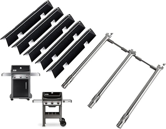 Grill Parts for Weber Spirit 2 Grill Replacement Parts Weber GS4 Spirit II/I S310 E310 E320 S320 S330,for Webber Part 69898 69787 67025 Burner Tube &7636 67046 69797 68843 GS4 Spirit 2 Flavorizer Bars