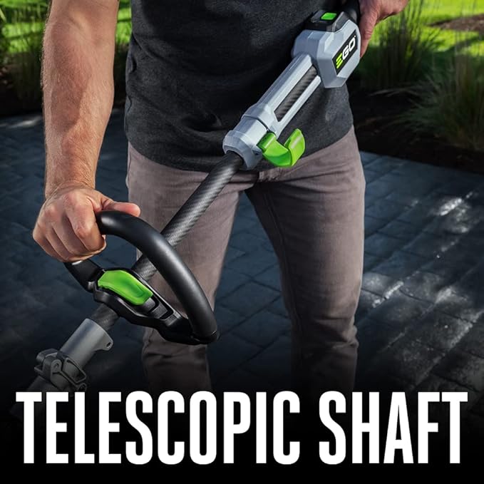 EGO POWER+ String Trimmer, Battery Powered, 16" Trimmer for Weeds and Grass with POWERLOAD, LINE IQ, Telescopic Carbon Fiber Shaft, Includes 56V 4.0Ah Battery and Charger - ST1623T