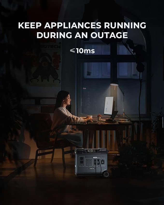 OUKITEL P5000 Portable Power Station 5120Wh with 2×400W Solar Panels, 2200W LiFePO4 Solar Generator, 1000W MPPT, 5 AC Outlets, 2.8H Fast Charge, 10-Year Lifespan for Home & Outdoor