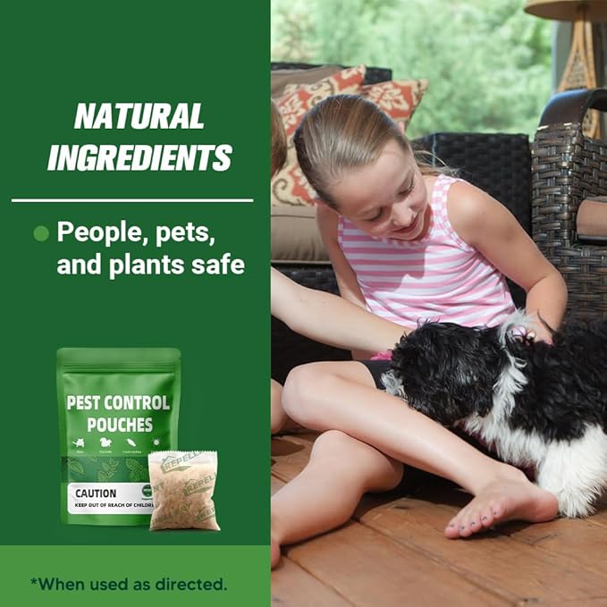 Pest Control, Mice Repellent Indoor, Mouse Repellant Pouches, Rodent Repellent, Peppermint to Repel Ant, Roach & Spider, Rat Deterrent for House, Keep Mice Away, Effective for 60-90 Days-10P
