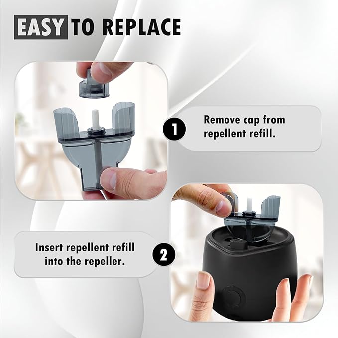 Mosquito Repellent for Home, 4 Pack Ideal for Bedroom Kitchen and Garden Use, Advanced Cartridges Compatible with E-Series Refills 4Pcs Provide 20 Foot Protection Zone Outdoor