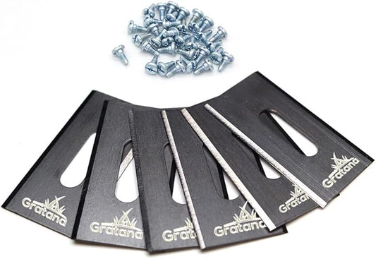 15 Count Robotic Lawn Mower Blades (1 inches, For Husqvarna - Endurance, Black Titanium Coated, Doubles Cutting Area)