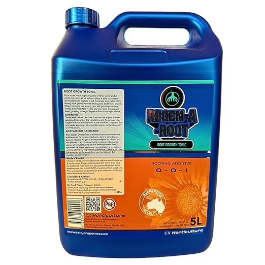 Regen-A-Root 5 Liter | Hormone-Free Root Stimulator for Plants | Promotes Explosive Root Growth in Vegetative & Flowering Stages | Hydroponic, Soil & Coco Compatible (0-0-1)
