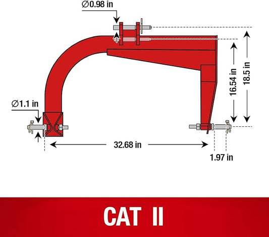 6FT PTO 3-Point Disc Mower Attachments for 35-80HP Cat.2 Tractor, Model DM6