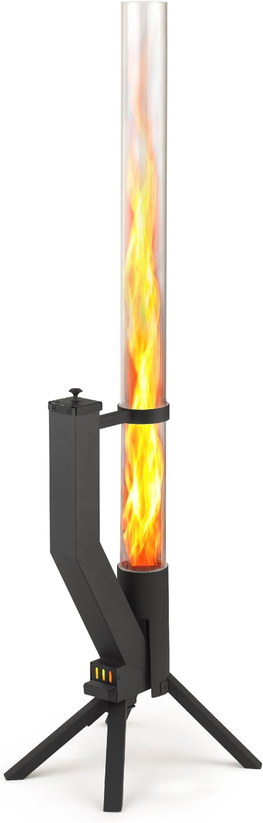Smokeless Fire Pit - Outdoor Wood Pellet Fire Tube Stainless Steel firepit for Ambience Fire on Your Backyard, Patio, Porch & Garden (Matte Black, Classic)