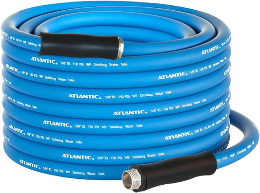Atlantic RV Drinking Water Safe Hose 75 ft Short Garden Hose Extension:Lightweight, Lead, BPA, Phthalate-Free, and PVC-Free.