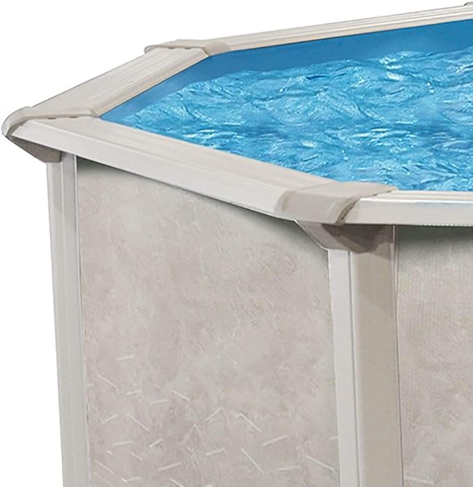 Aquarian Phoenix Round Above Ground Swimming Pool Only, 15' x 52" - Steel Frame with Galvanized Walls, Easy DIY Assembly for Outdoor or Backyard Setup, Accessories Sold Separately