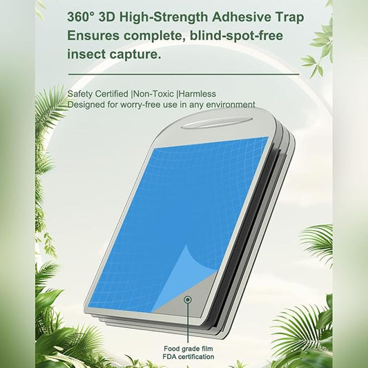 6Pcs Refill Cards for imio Flying Insect Trap for T10 & T20, Double Sided Sticky Card, High Efficiency Stick Fruit Flies, Gnats, Moths, Houseflies (Refill Cards Only, Device not Included)