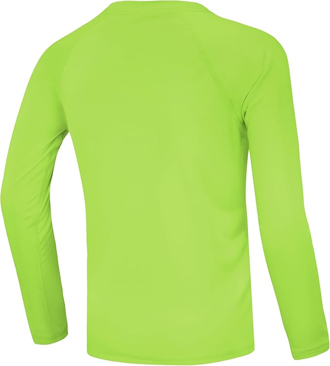 Boys UPF 50+ Swim Shirt Long Sleeve, 1 or 2 Pack UV Sun Protection Rash Guard, Youth Kids SPF Water Shirts for Beach Surf