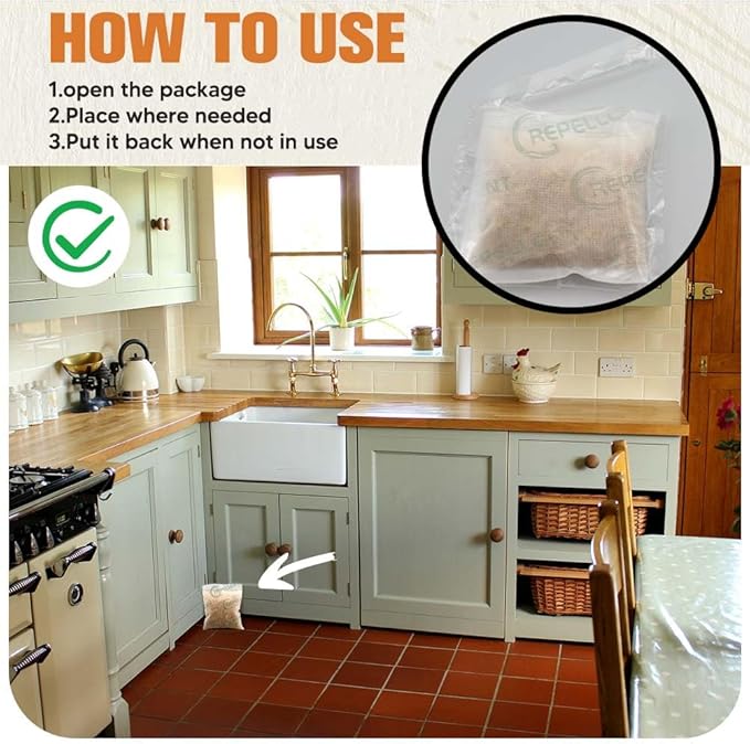 Pest Control, Mouse Repellent Indoor, Rodent Repellent Indoor/Outdoor, Mice Repellent Indoor, Natural Rat Repellent for House, Keep Mice, Roach, Ant and Spider Away from Home, Mouse Deterrents- 12P