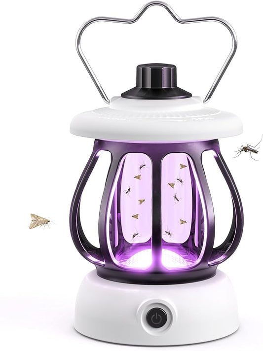 Flying Insect Trap, Fruit Fly Traps for Indoors & Outdoor Rechargeable, Quite Operation Fly Trap (1Device + 10Refills)