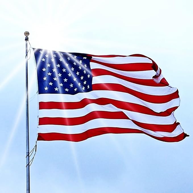VICDRIA American Flags for Outside 12x18, USA US Flag Heavy Duty Outdoor, Made of 210D Oxford Fabric, Embroidered Stars, Brass Grommets