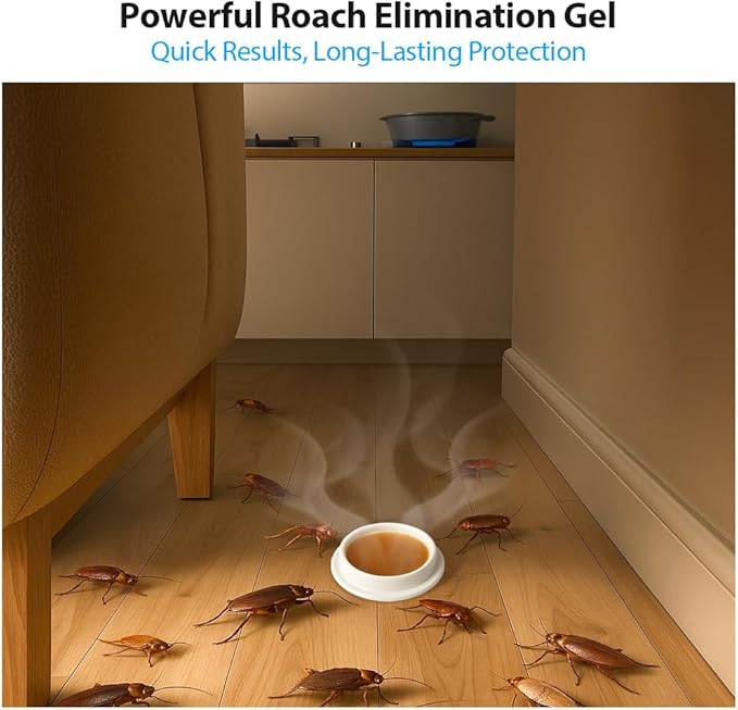 36 Pack Roach Killer Indoor Infestation Roaches Gel Bait Stations, Powerful Cockroach Killer Indoor Home for Roach Infestation, Long-Lasting & Effective Cockroach Gel Bait, Easy to Use & No Mess