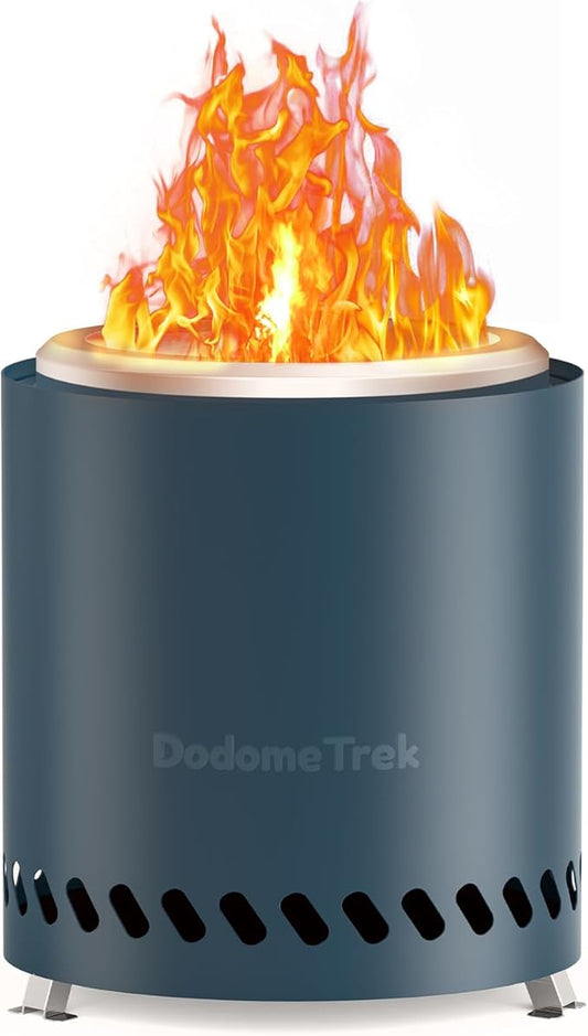 Tabel Top Fire Pit Mini, Portable Firepit Outdoor, 8.7 Inch Tabletop Firepit Blue