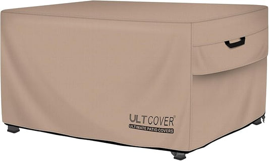 ULTCOVER Rectangular Gas Fire Pit Table Cover 45x24 inch Waterproof Heavy Duty Firepit Cover