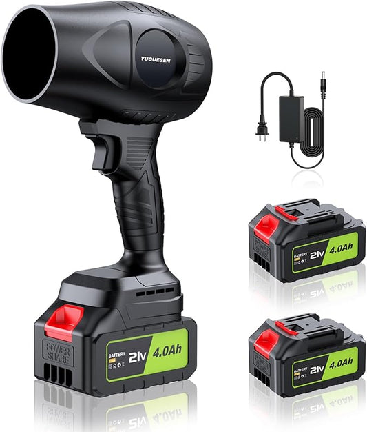 21V Cordless Leaf Blower - Lightweight & Powerful Handheld Blower for Yard Cleaning - Carbon Black