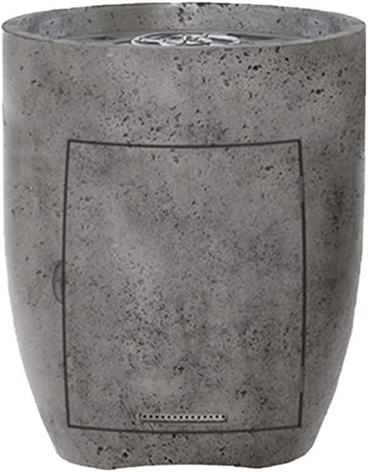 Prism Hardscapes Pentola 3 Concrete Propane Gas Fire Pit (PH-403-4LP), Pewter, 24-Inch