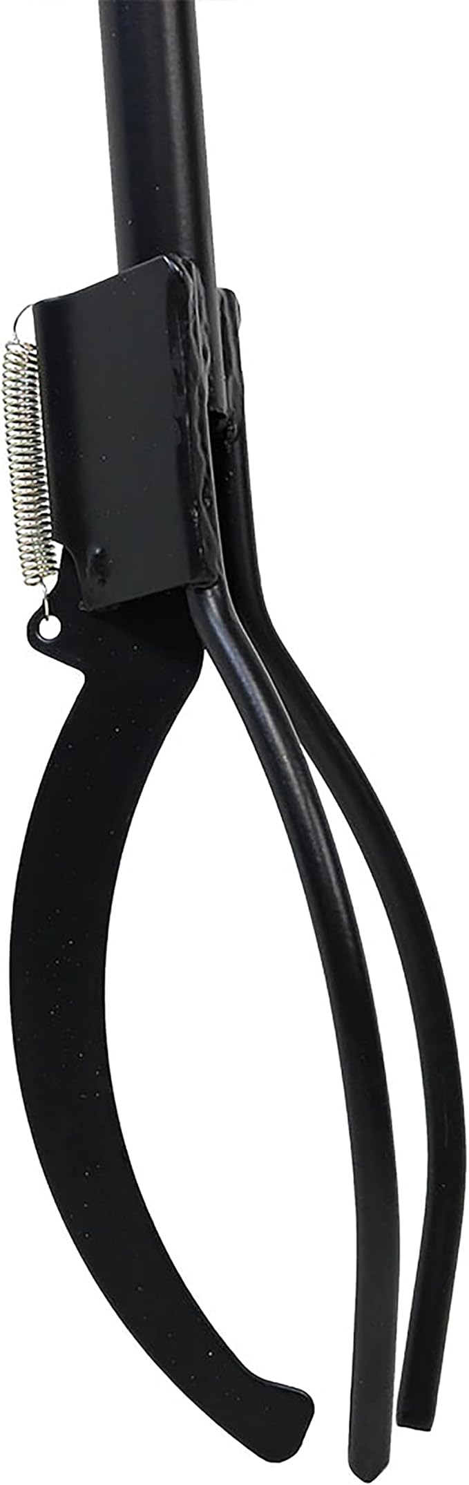 Sunnydaze 36-Inch Log Grabber Tongs - Outdoor Fire Pit Tongs - Spring Lever Action - Black