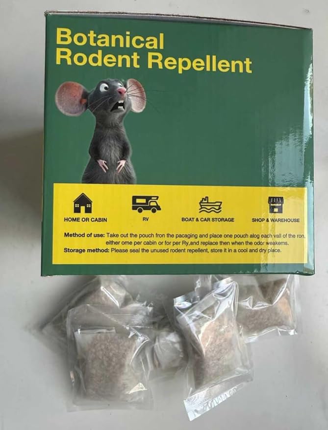 30PCS Rodent Deterrent Pouches, Plant-Based Ingredients, Ideal for Home Use