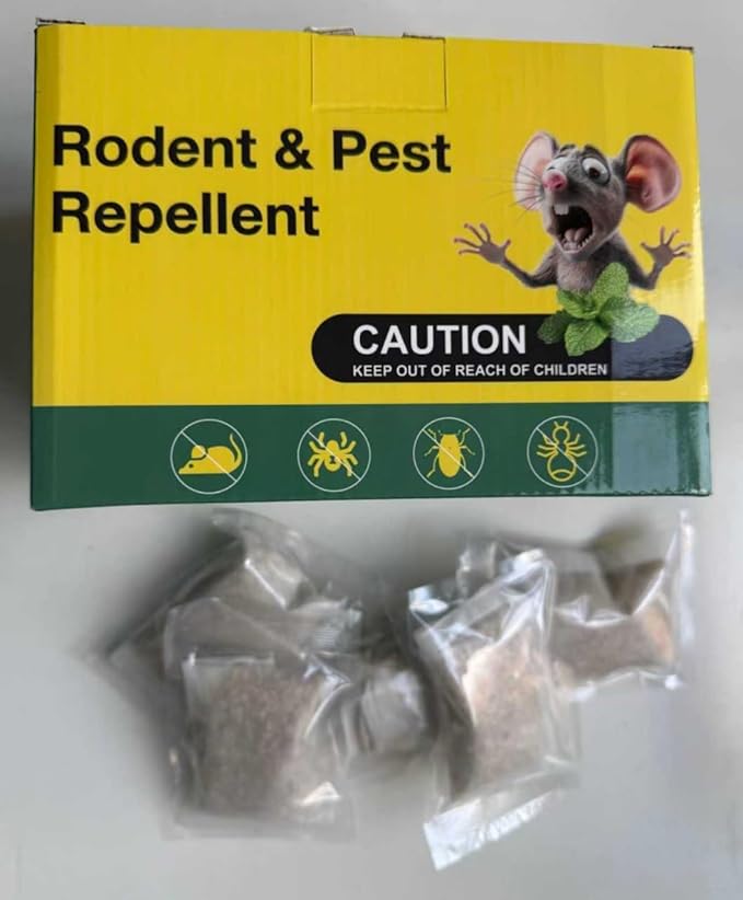 30PCS Rodent Deterrent Pouches, Plant-Based Ingredients, Ideal for Home Use