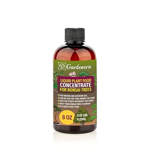 Gardenera Plant Growth Superfood for BONSAI Trees with 18 Essential Vitamins & Minerals - Organic Plant Food Fertilizer - Micro-Fungi and Bio-Organisms for BONSAI Plant Care & Growth Enhancement - 8oz