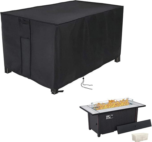 Fire Pit Cover Rectangular 45 Inch,Propane Gas Fire Pit Table Cover,Outdoor Waterproof Firepit Table Cover - 45 x 24 x 25 Inch