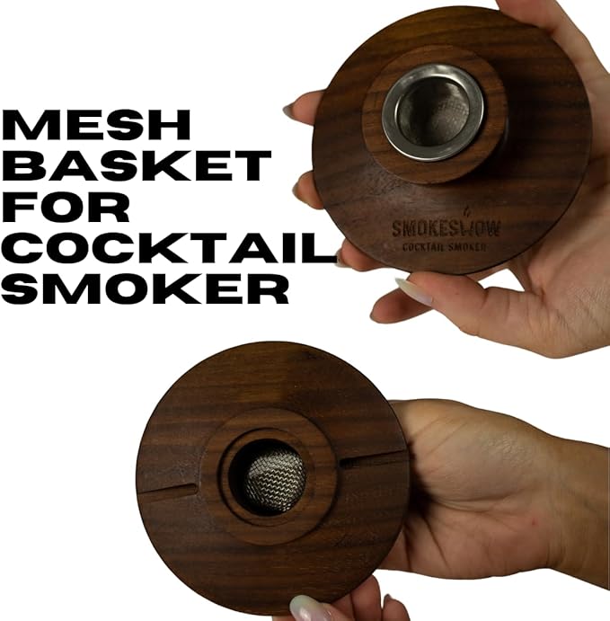 Cocktail Smoker Replacement Mesh Basket & Stainless Steel Wire Brush for Cleaning by Smokeshow (5-Pack)